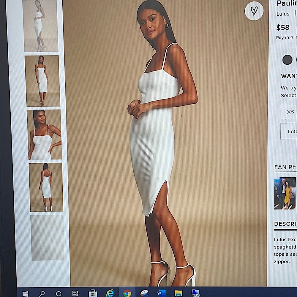 Lulus white Pauline midi dress